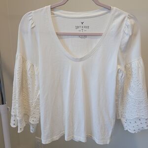 American Eagle Soft & Sexy White Blouse
